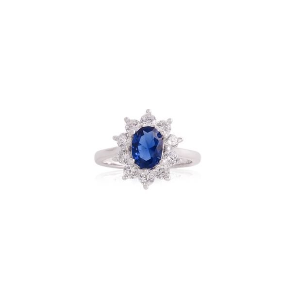 Diana Oval Ring in Sapphire