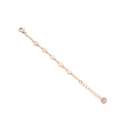 Five Flat Polished Hearts Bracelet