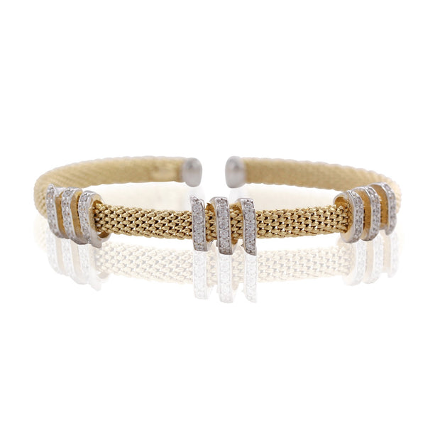 MARCELLO PANE Braided Triple Wrapped CZ Bangle