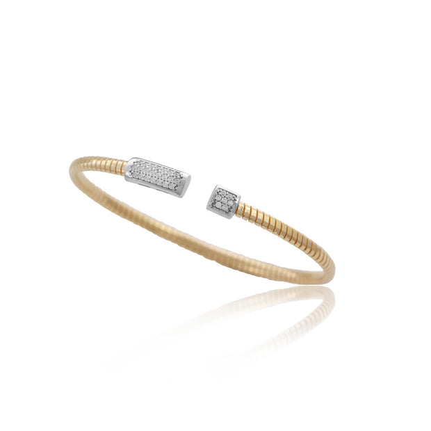 MARCELLO PANE Uneven CZ Rectangle Top Bangle