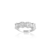 Livia Oval & Marquise Cut CZ Adjustable Ring in White Gold