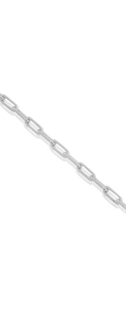 10mm Paperclip Link Paperclip Bracelet in White Gold