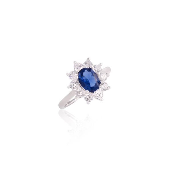 Diana Oval Ring in Sapphire
