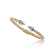 MARCELLO PANE Rope Arrow Edge Bangle in yellow Gold