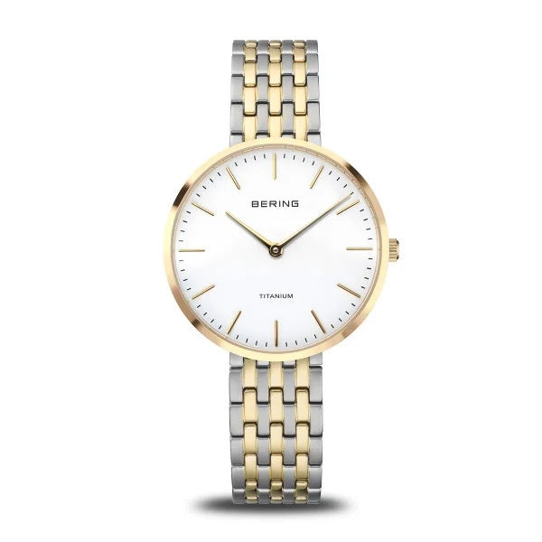 BERING Titanium Brushed Two-Tone Link Watch