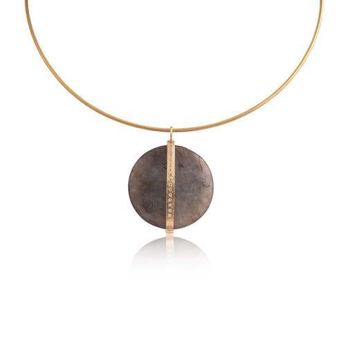 Marcia Morancircle Sp Stone & Cz Collar Pendant