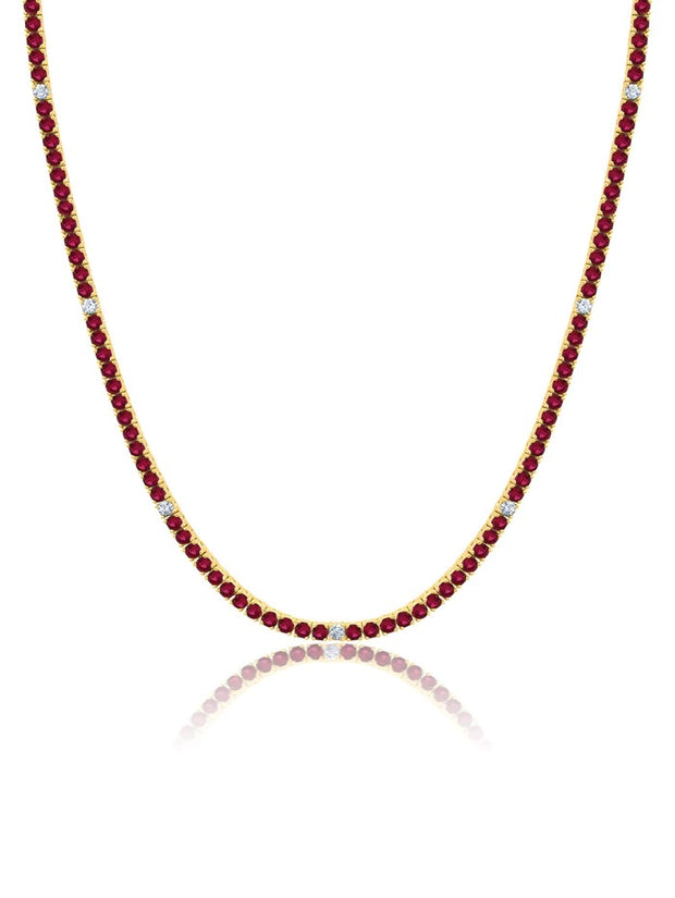 CRISLU Layer Up Brilliant Necklace in Ruby