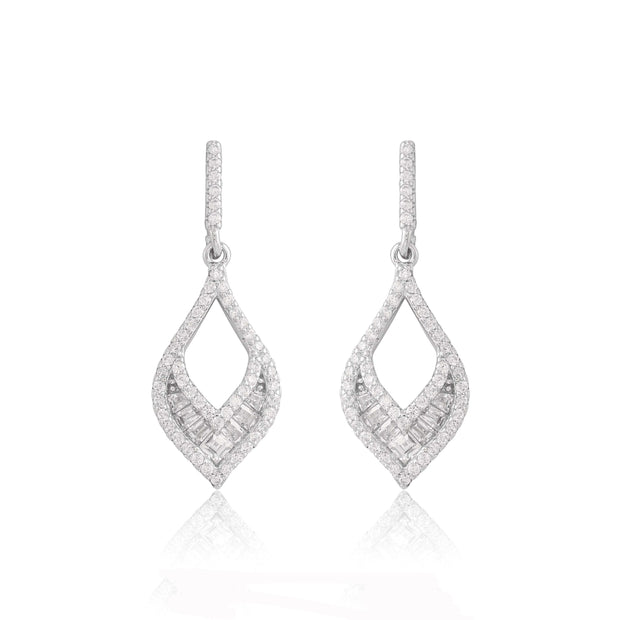 Baguette & CZ Marquise Earring