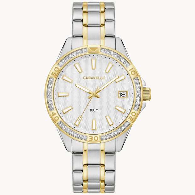 Caravelle Aqualuxx Two-Tone Stainless Steel Watch