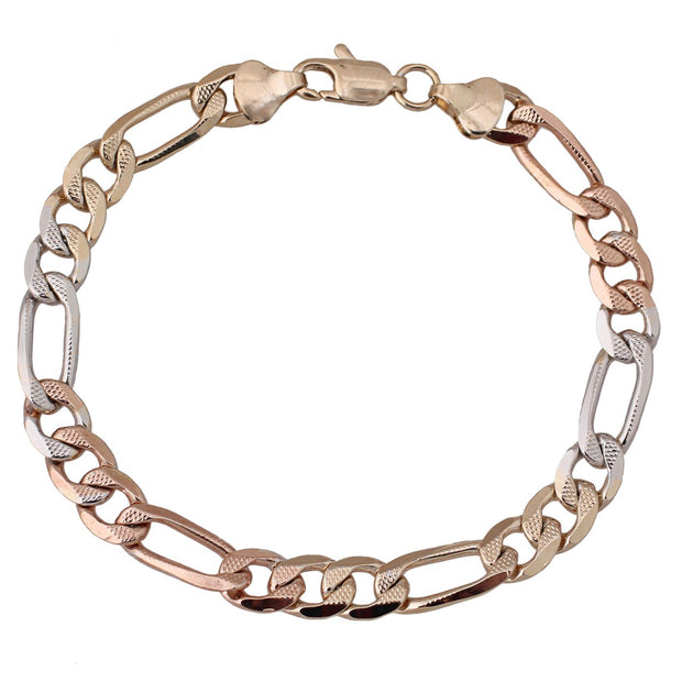 Flat Chain Tricolor Bracelet