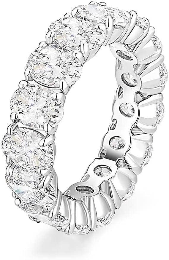 5mm Oval Eternity Band in White Gold