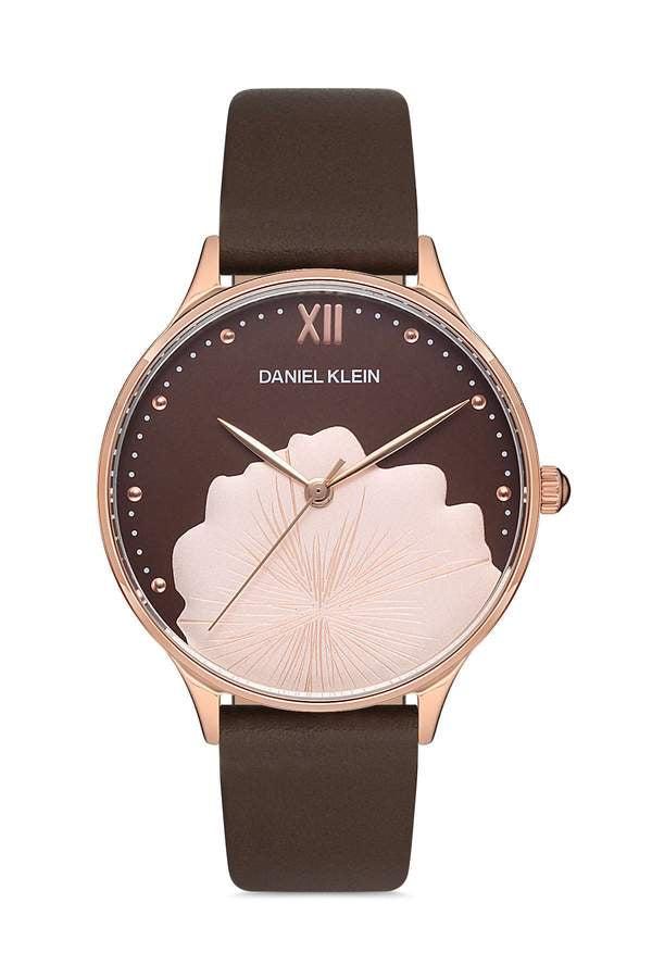 DK Trendy Flower Watch In Dark Brown