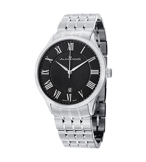 ALEXANDER Statesman Triumph Black Dial Stainless Steel Watch
