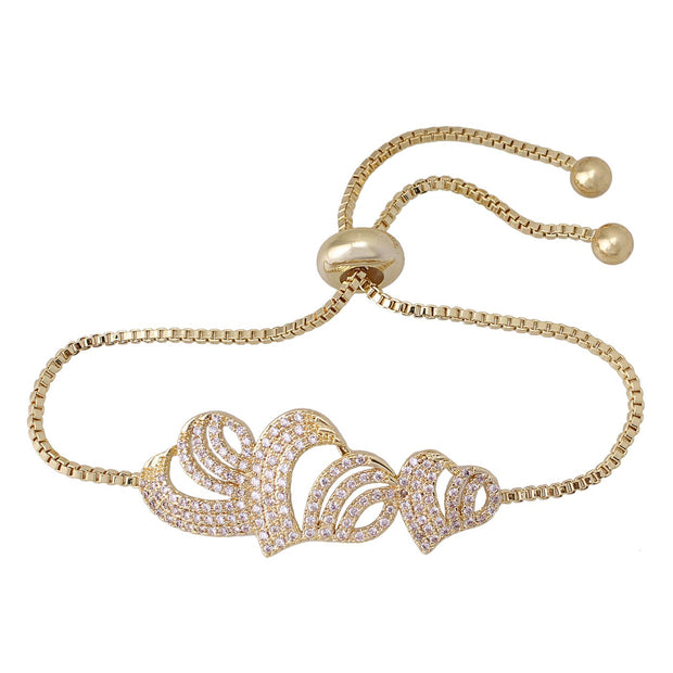 Friendship CZ Heart Bracelet