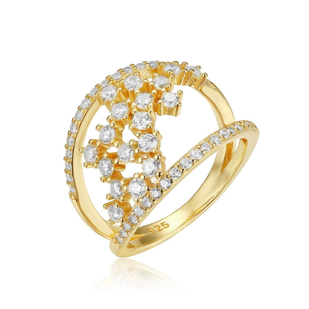 Diamond Cluster Ring in Yellow Gold