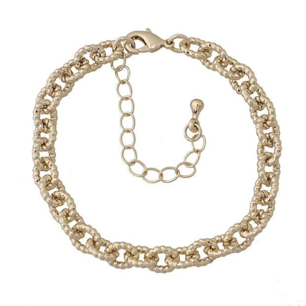 Small Gold Sparkle Link Bracelet
