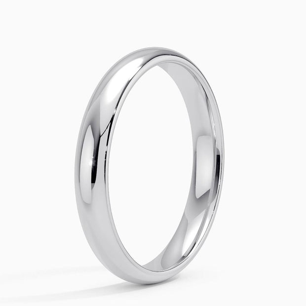 Classic Marriage Band in White Gold