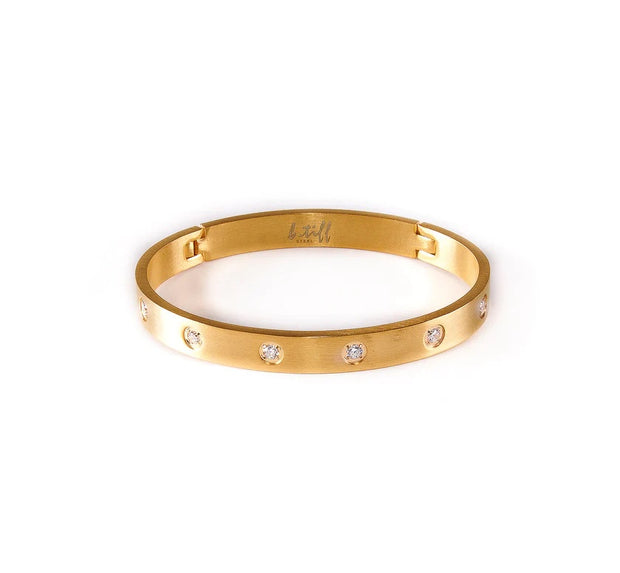 B.Tiff 8-Stone Bold Gold Bangle Bracelet