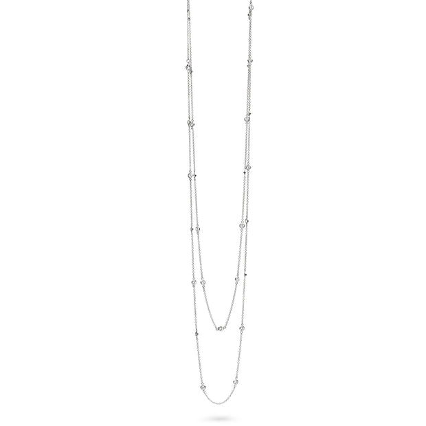 White Gold 60" Diamonds By The Yard Necklace