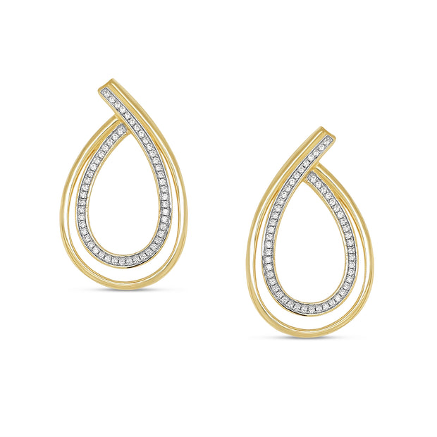 CZ Double "J" Earring