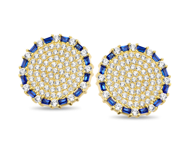 The Bouton Studs in Sapphire