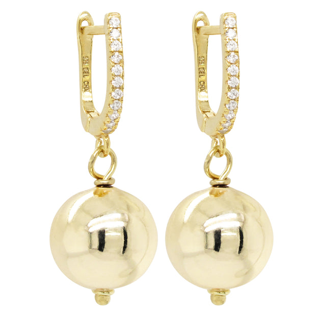 Polished Ball Drop Earring