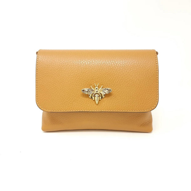 Leather Butterfly Camel Small Bag