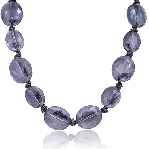 Deborah Grivas Designs Blue Gray Stones Necklace