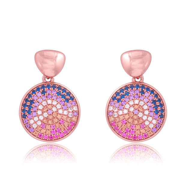 Multicolored Cz Pave Earring