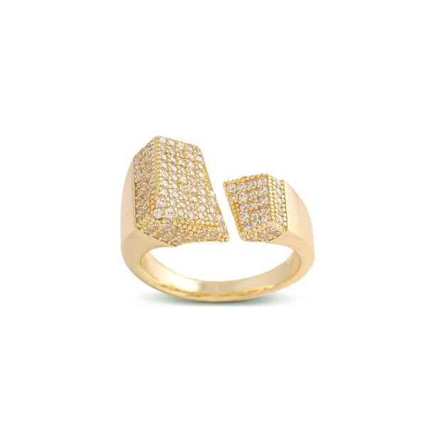 Pave Cz Gold Ring