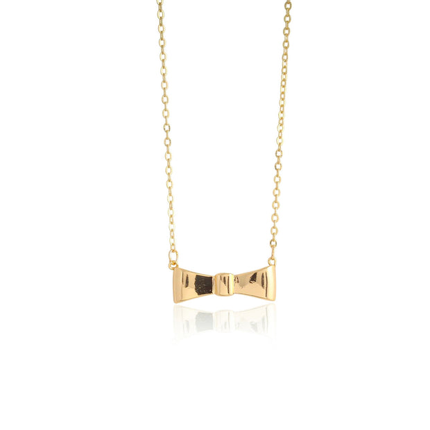 Classic Bow Necklace In Yellow Gold