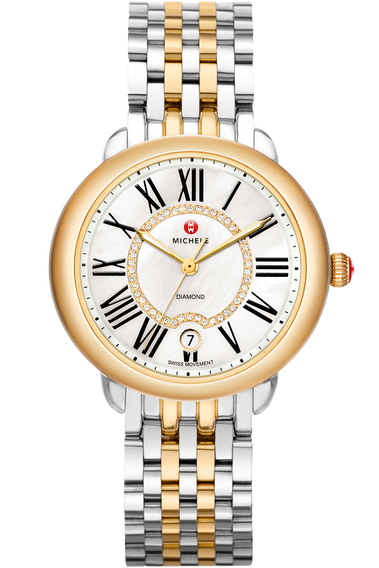 Michele Serein Mid Two-Tone 18K Dial Watch