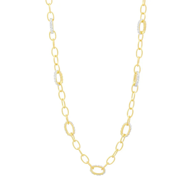 FR Alternating Chain Link Necklace
