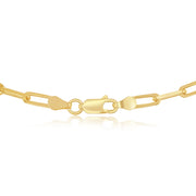3.2mm Paperclip Chain in Yellow Gold