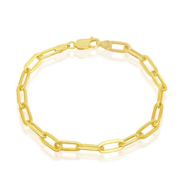 Paperclip Bracelet in Yellow Gold