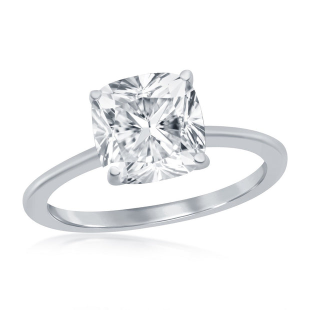 Four-Prong 8mm Cushion-Cut Engagement Ring