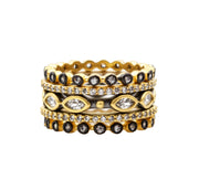 FR Signature Mixed Marquise 5 Stack Ring