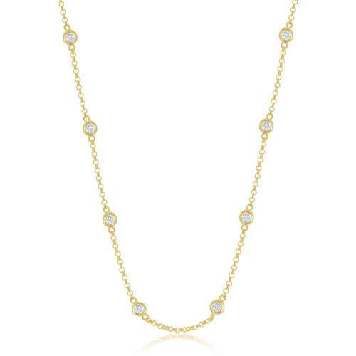 36" Gold Diamonds By The Yard Necklace