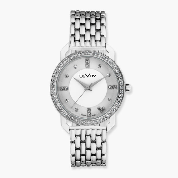 Levov - Clara Silver Watch With Sapphire Crystal  Glass