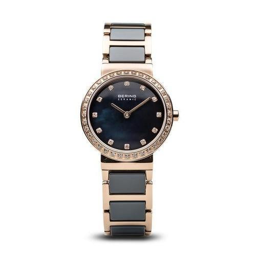 Bering Blue Ceramic Polished Rose Gold Collection 29Mm Watch