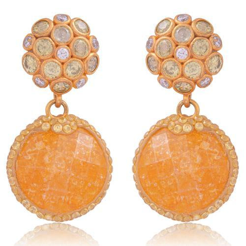 Champagne Sparkly Stone Earring