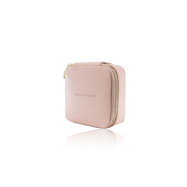 Park & Buzz Jewelry Case in Blush Leather
