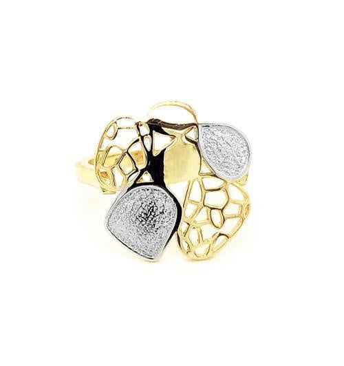 Adjustable Cutout Accent Flower Ring