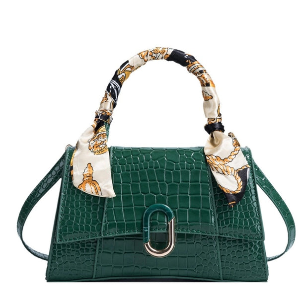 The Scarf Handbag in Green