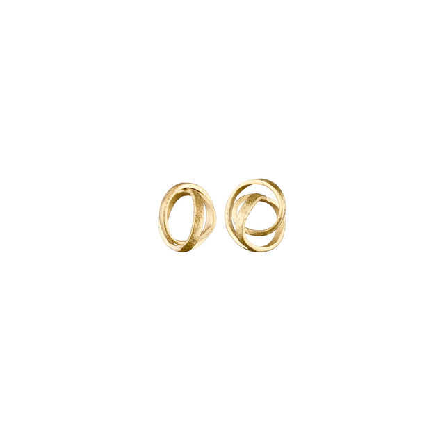Embolic Small Post Stud Earring in Yellow Gold