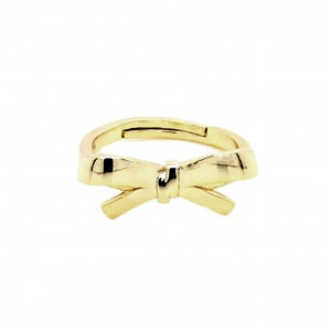 Adjustable Bow Ring in Yellow Gold