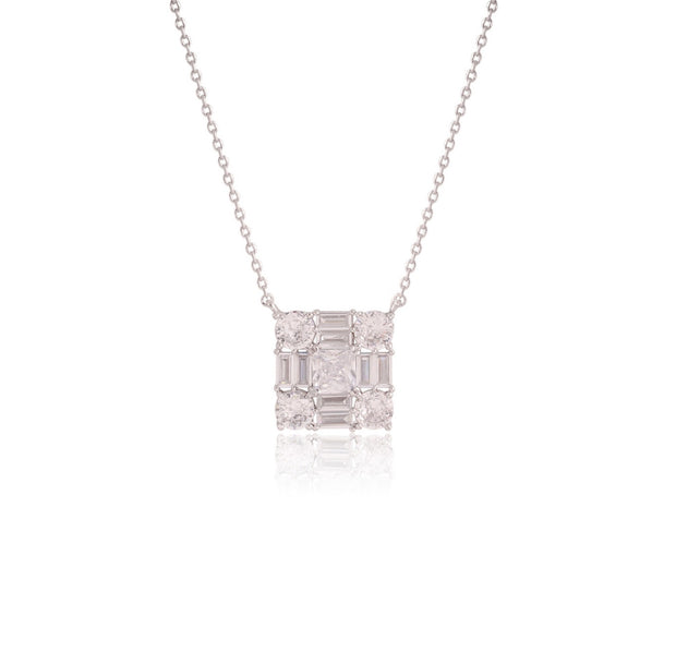 Lexi Short Necklace in White Gold