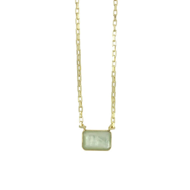 Marcia Moran Green Amethyst Guilia Necklace in Yellow Gold